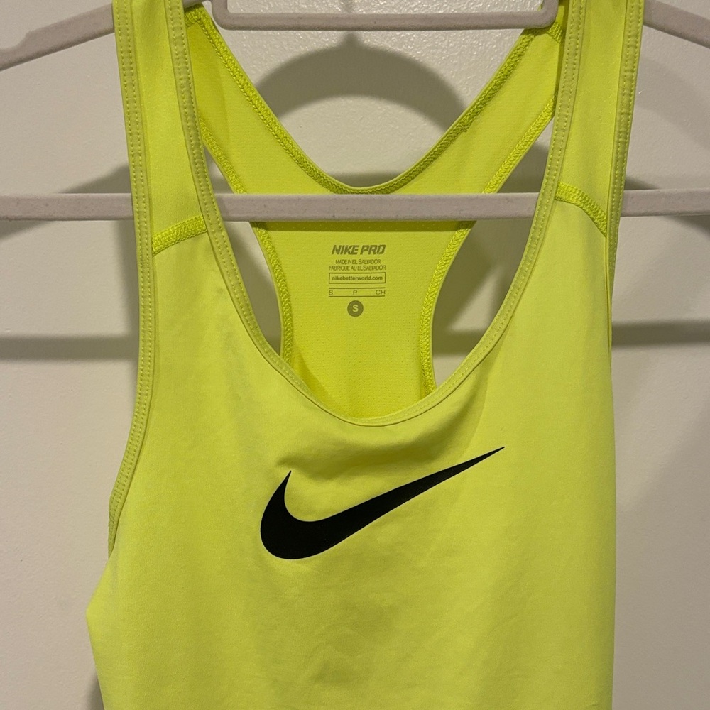 Nike Neon Yellow Tank Top LIKE NEW Size S